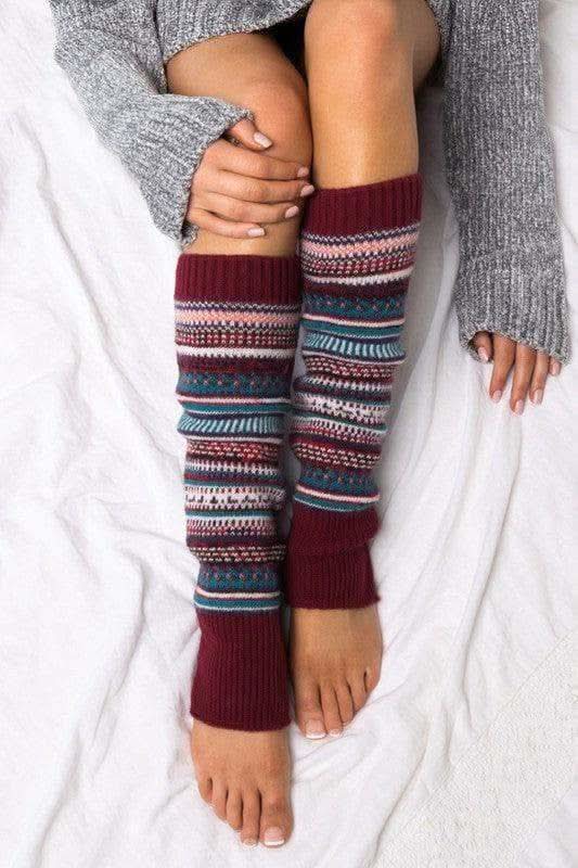 Short Fairisle Legwarmer - SwagglyLife Home & Fashion