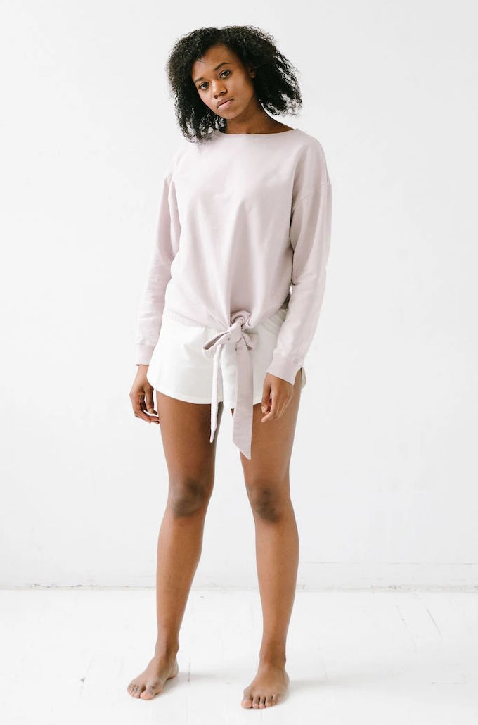 SALUA Side Tie Pullover in - PULLOVER photo