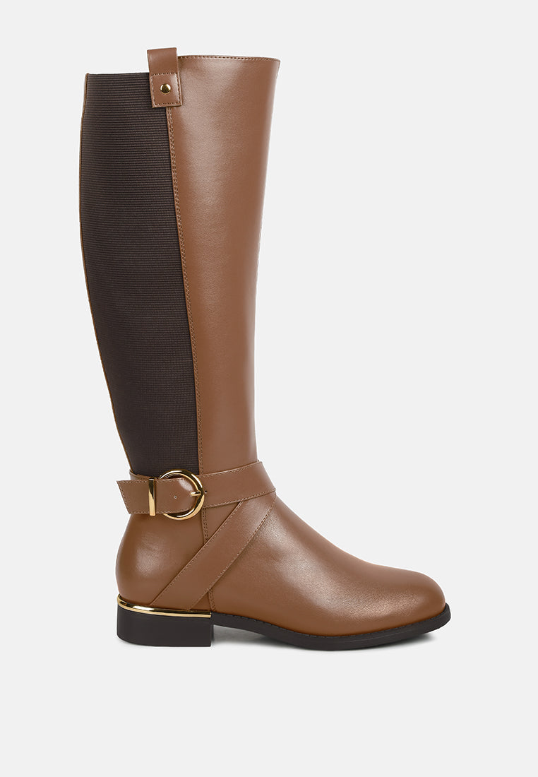 Snowd Riding Boot in Tan - Long Boots photo