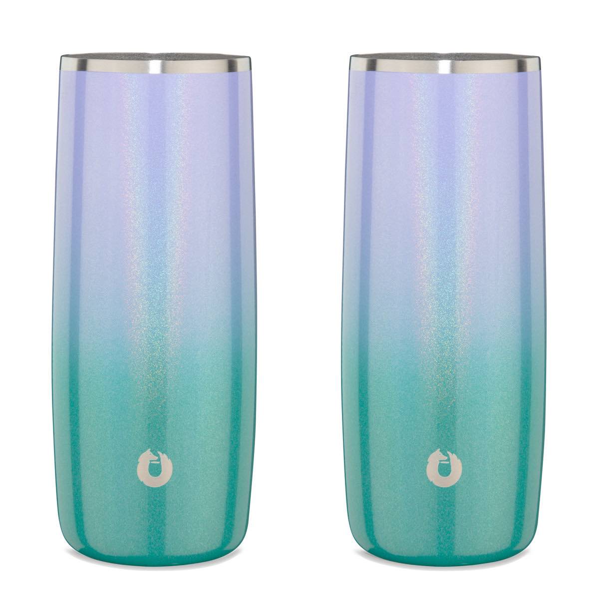 Stainless Steel Highball Cocktail Glass Set, Set of 2 - Mermaid in Mermaid - Drinkware photo