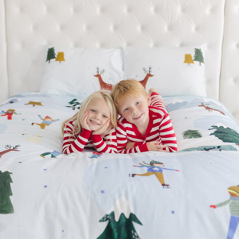 Snowy Day Duvet & Pillowcase in - Big Kid Bedding photo