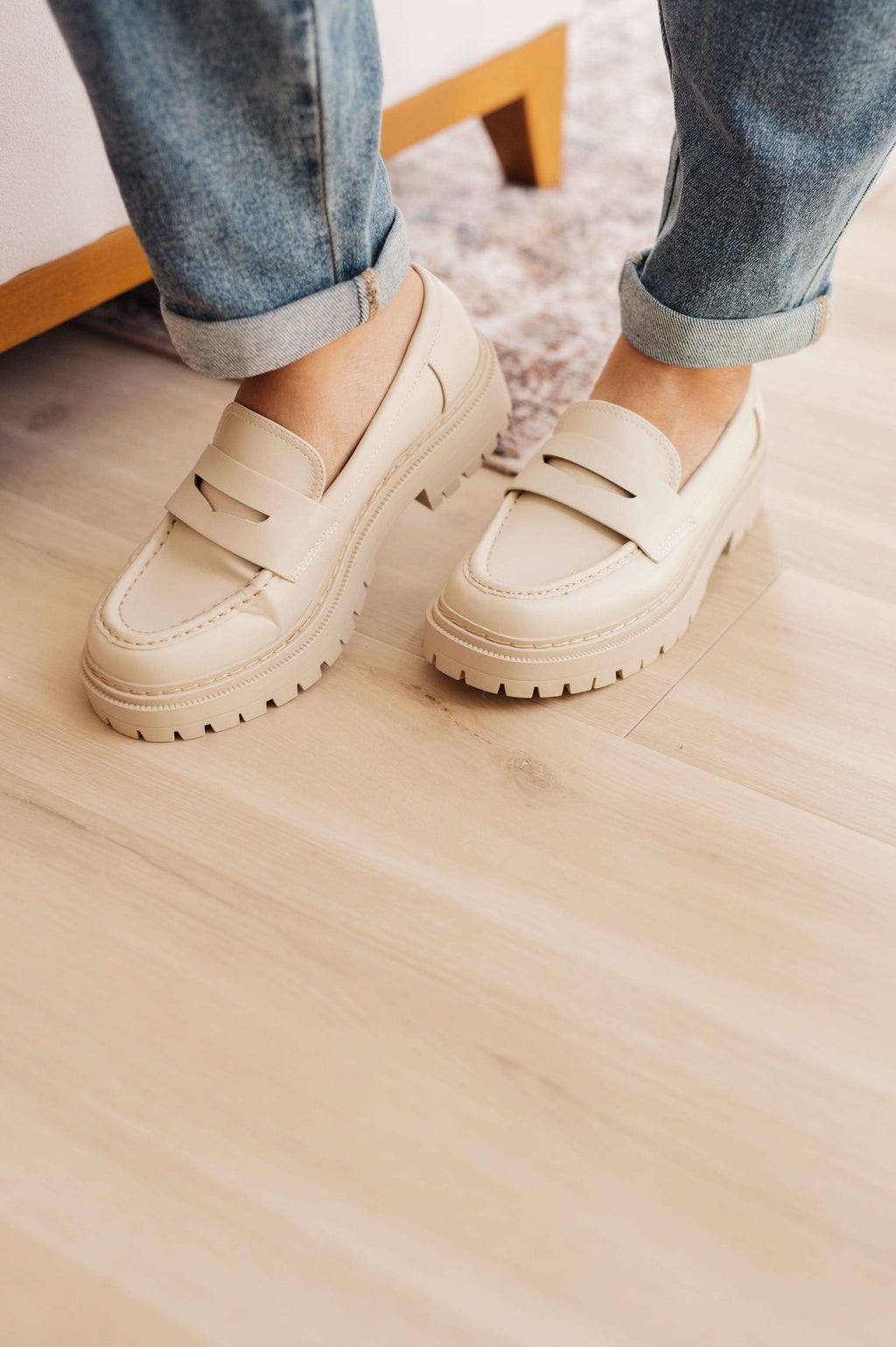 SODA Penny For Your Thoughts Loafers in Bone - SwagglyLife Home & Fashion