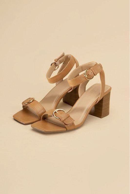 SODA TREATY Buckle Sandal Heels - SwagglyLife Home & Fashion