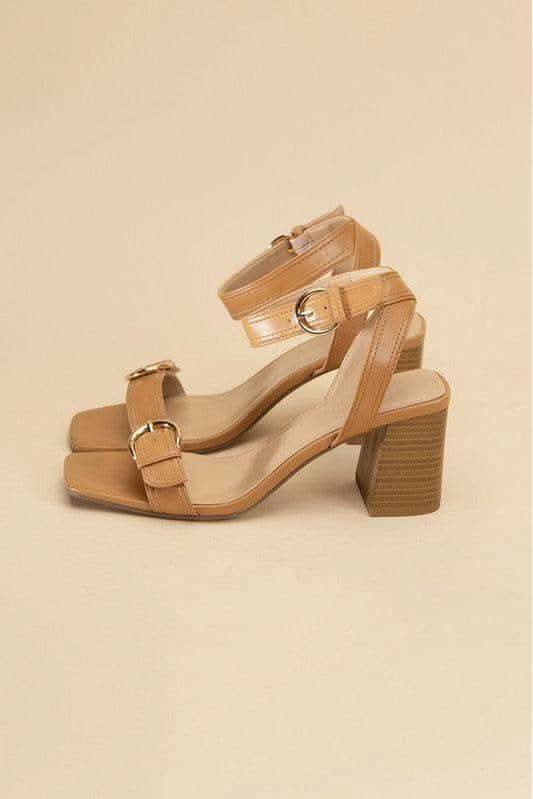 SODA TREATY Buckle Sandal Heels - SwagglyLife Home & Fashion
