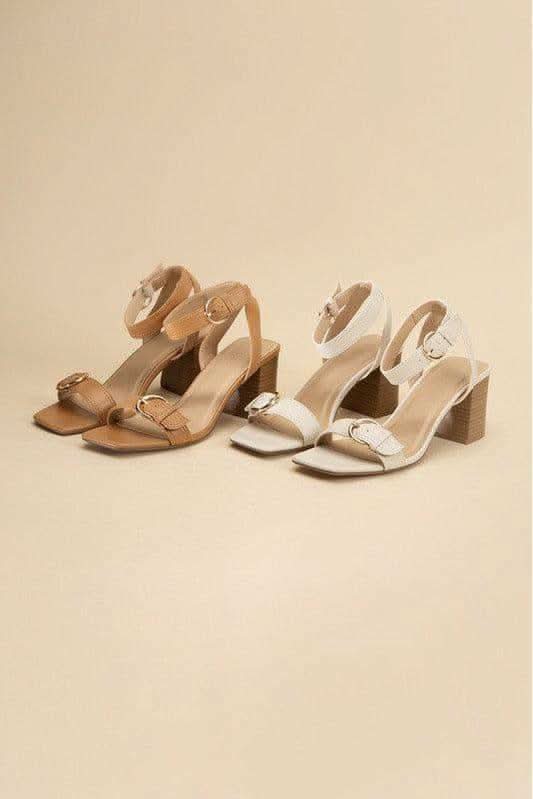 SODA TREATY Buckle Sandal Heels - SwagglyLife Home & Fashion
