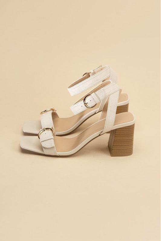 SODA TREATY Buckle Sandal Heels - SwagglyLife Home & Fashion