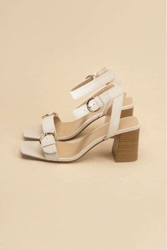 SODA TREATY Buckle Sandal Heels - SwagglyLife Home & Fashion