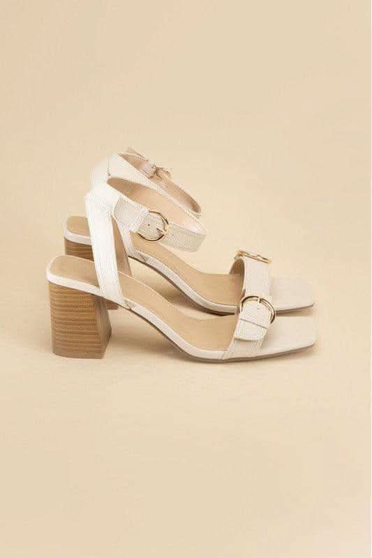 SODA TREATY Buckle Sandal Heels - SwagglyLife Home & Fashion