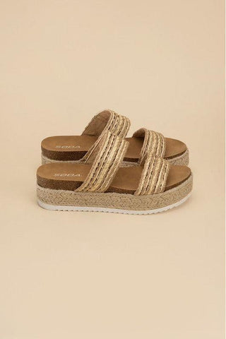 SODA West Espadrille Slides - SwagglyLife Home & Fashion