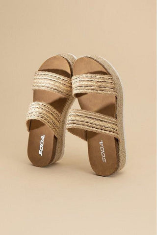 SODA West Espadrille Slides - SwagglyLife Home & Fashion