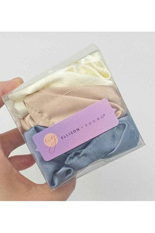 Soft And Full Satin Scrunch Set Of 3 - SwagglyLife Home & Fashion