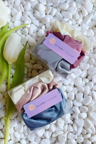 Soft And Full Satin Scrunch Set Of 3 - SwagglyLife Home & Fashion