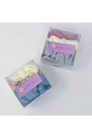 Soft And Full Satin Scrunch Set Of 3 - SwagglyLife Home & Fashion