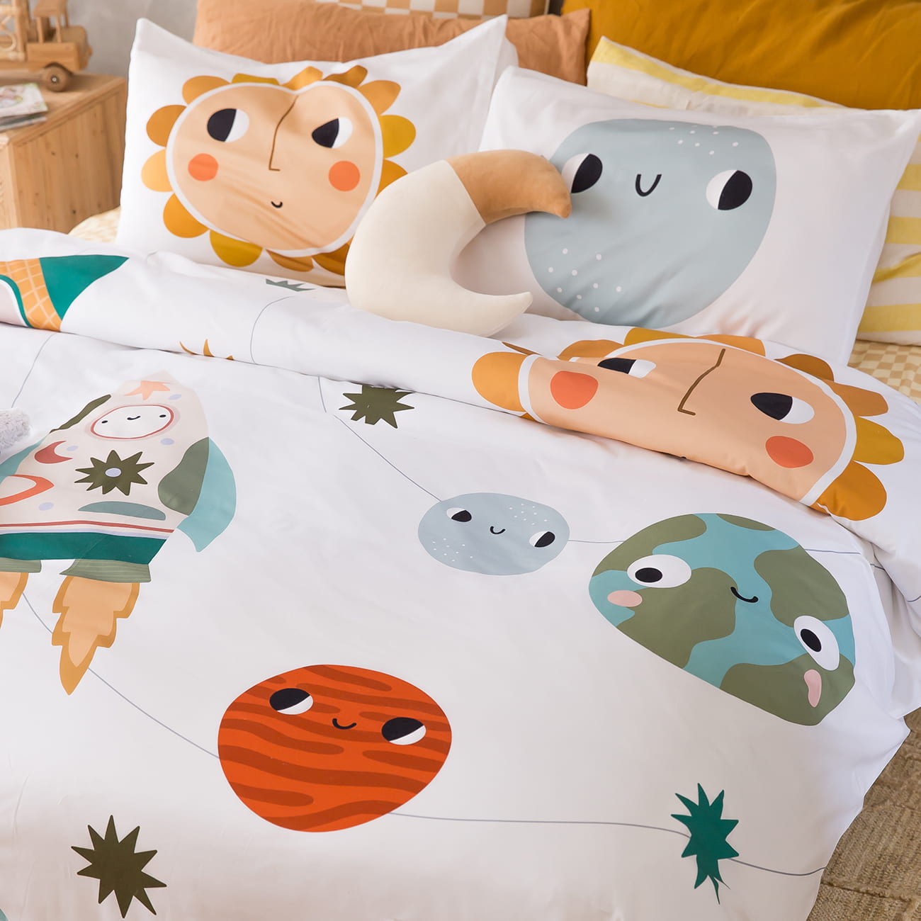 Space Explorer Duvet & Pillowcase in - Big Kid Bedding photo