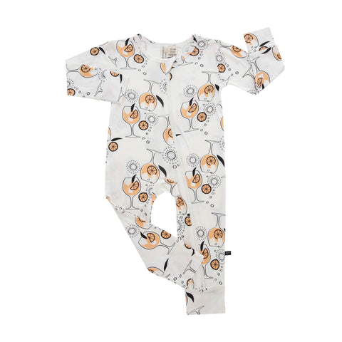 Amalfi Coast Spritz White Zippered Romper