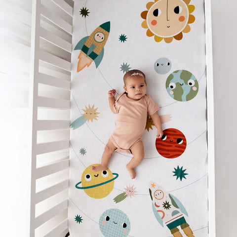 Space Explorer Standard Size Crib Sheet in - Crib sheets photo