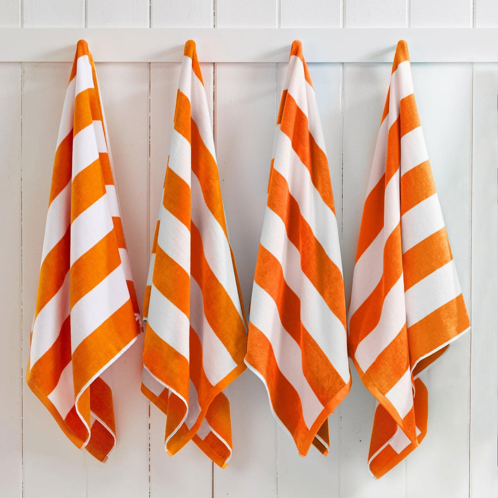 Cotton Velour Cabana Stripe Beach Towel - Novia Collection - SwagglyLife Home & Fashion