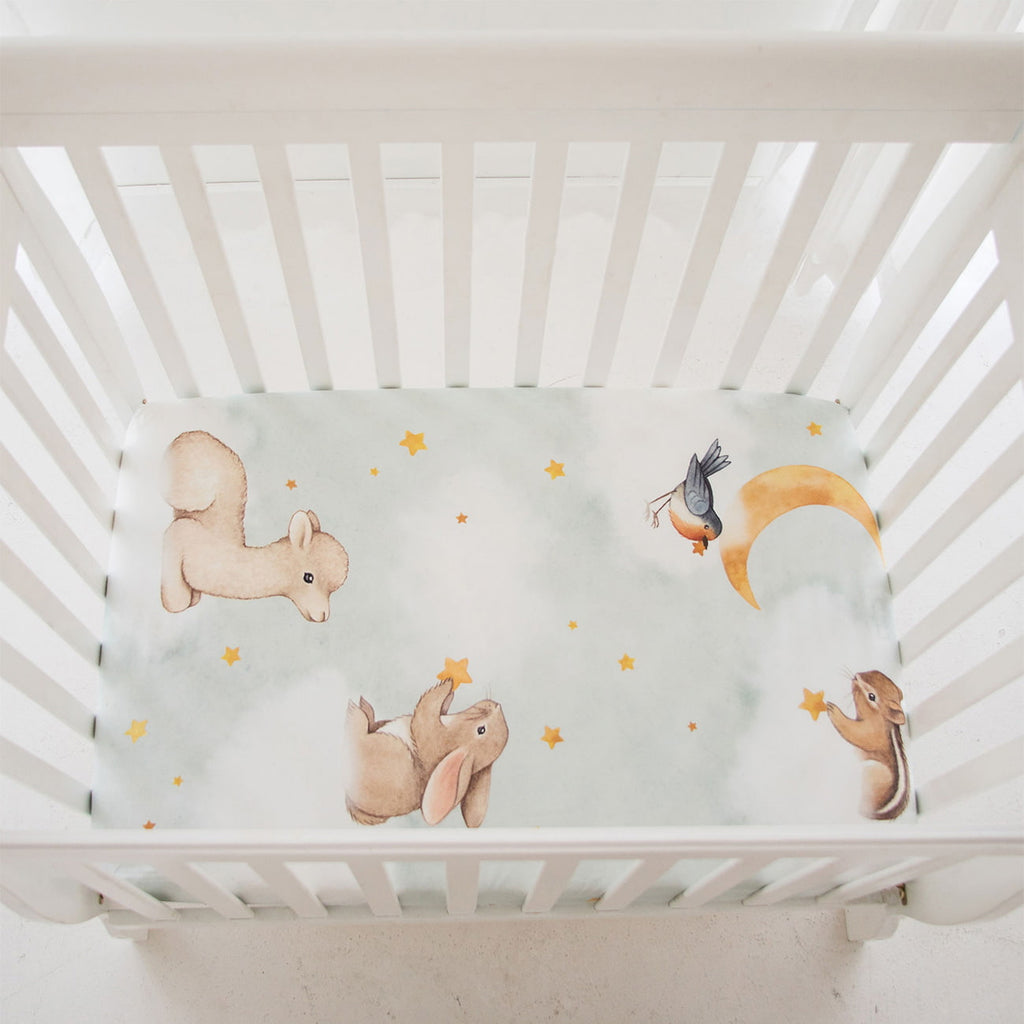 Goodnight Wonderland Mini Crib Sheet in - Crib sheets photo