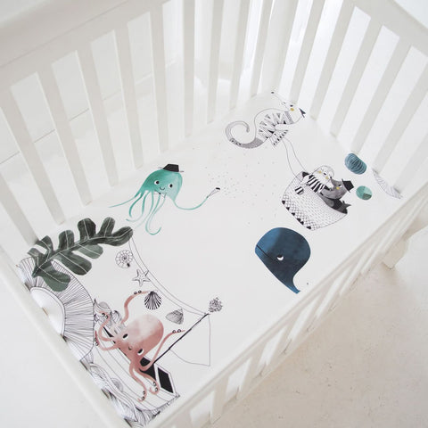 Underwater Love Mini Crib Sheet in - Crib sheets photo