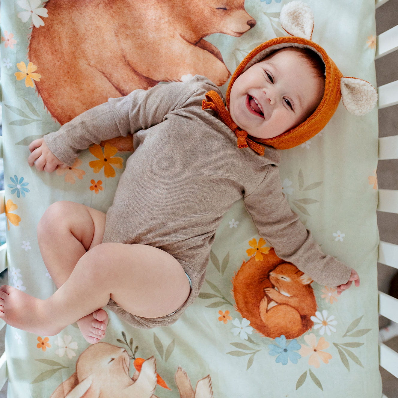 Enchanted Meadow Standard Size Crib Sheet in - Crib sheets photo