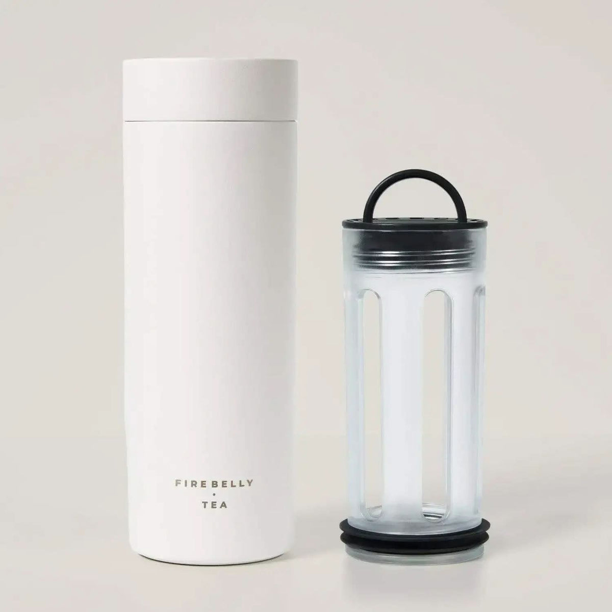 Firebelly Tea Stop-Infusion Travel Mug - White