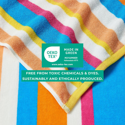 Cotton Velour Cabana Stripe Beach Towel - Novia Collection in - photo