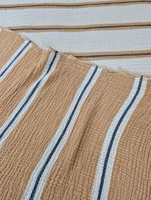 Sunbeam Bedspread Collection – Reversible Organic Turkish Cotton, Striped Design, Fits Queen/King