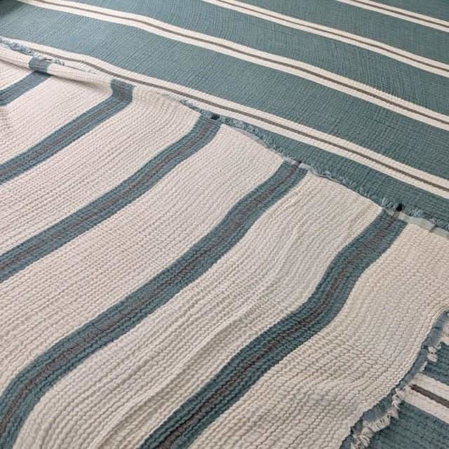 Sunbeam Bedspread Collection – Reversible Organic Turkish Cotton, Striped Design, Fits Queen/King