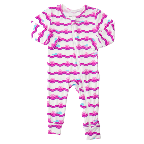 Hamptons Sunset Zippered Romper