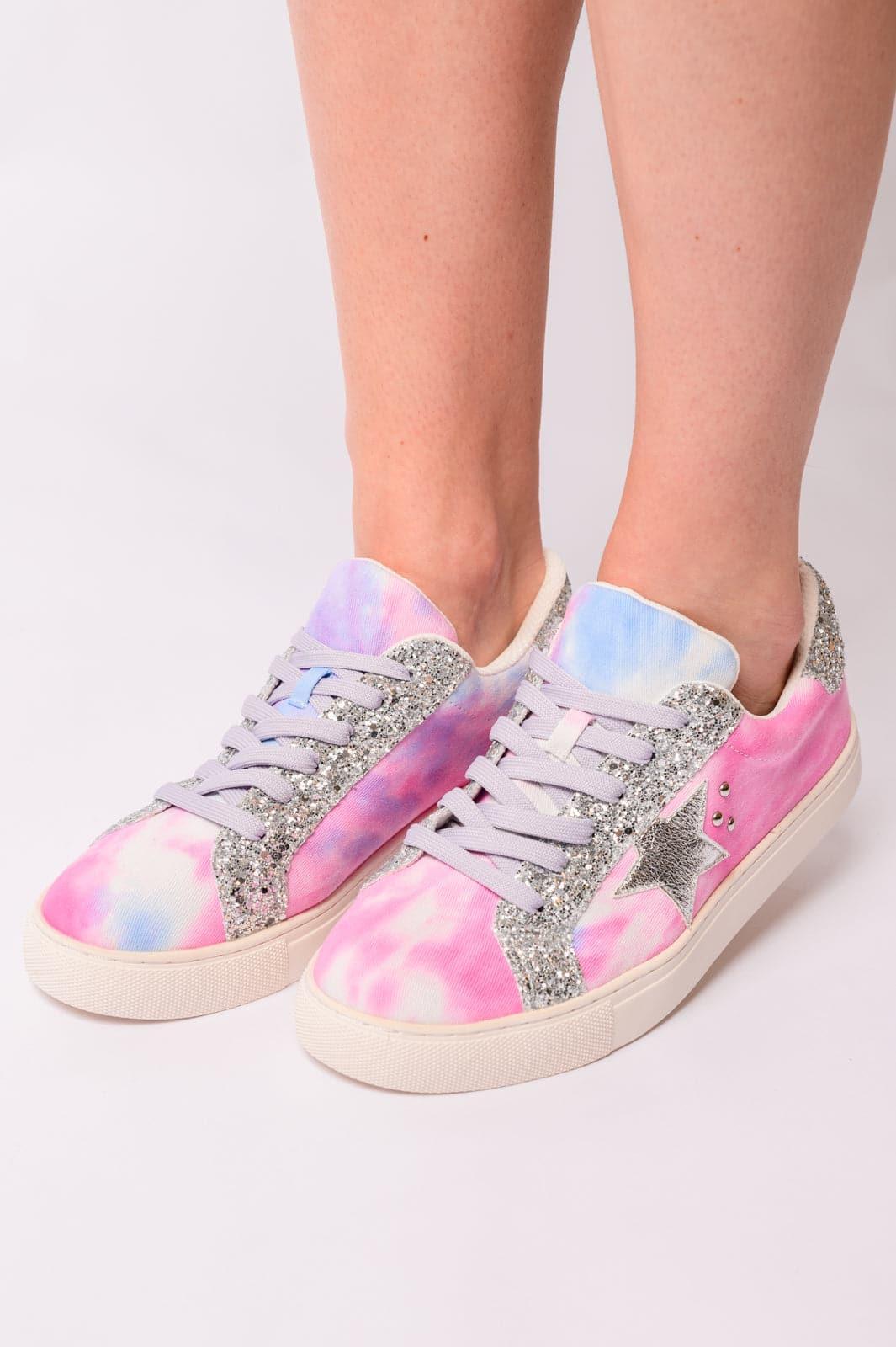 Supernova Sneakers in Pastel Tie Dye - SwagglyLife Home & Fashion