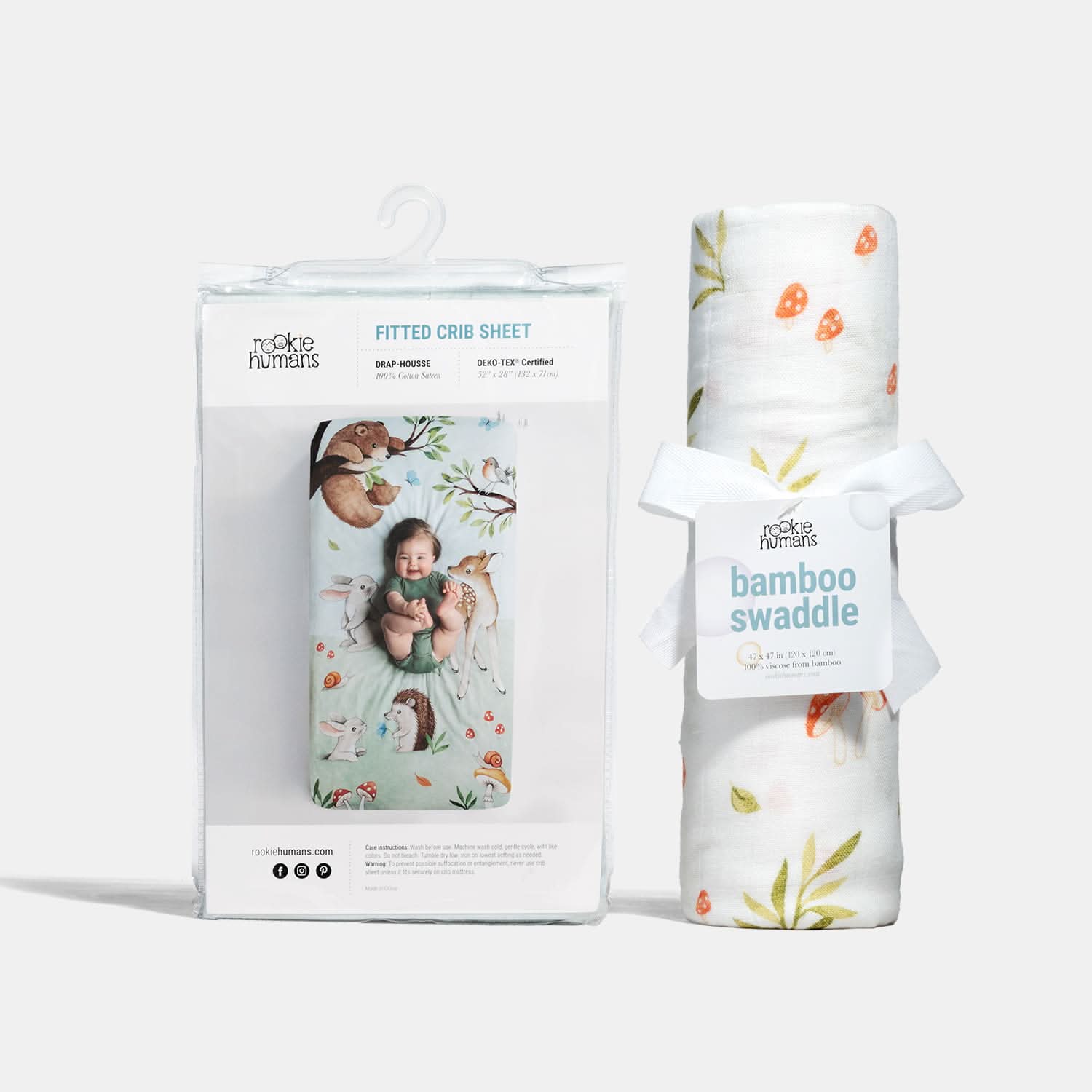 Crib sheet and Swaddle bundle - Enchanted Forest in - Crib Sheet & Swaddle photo