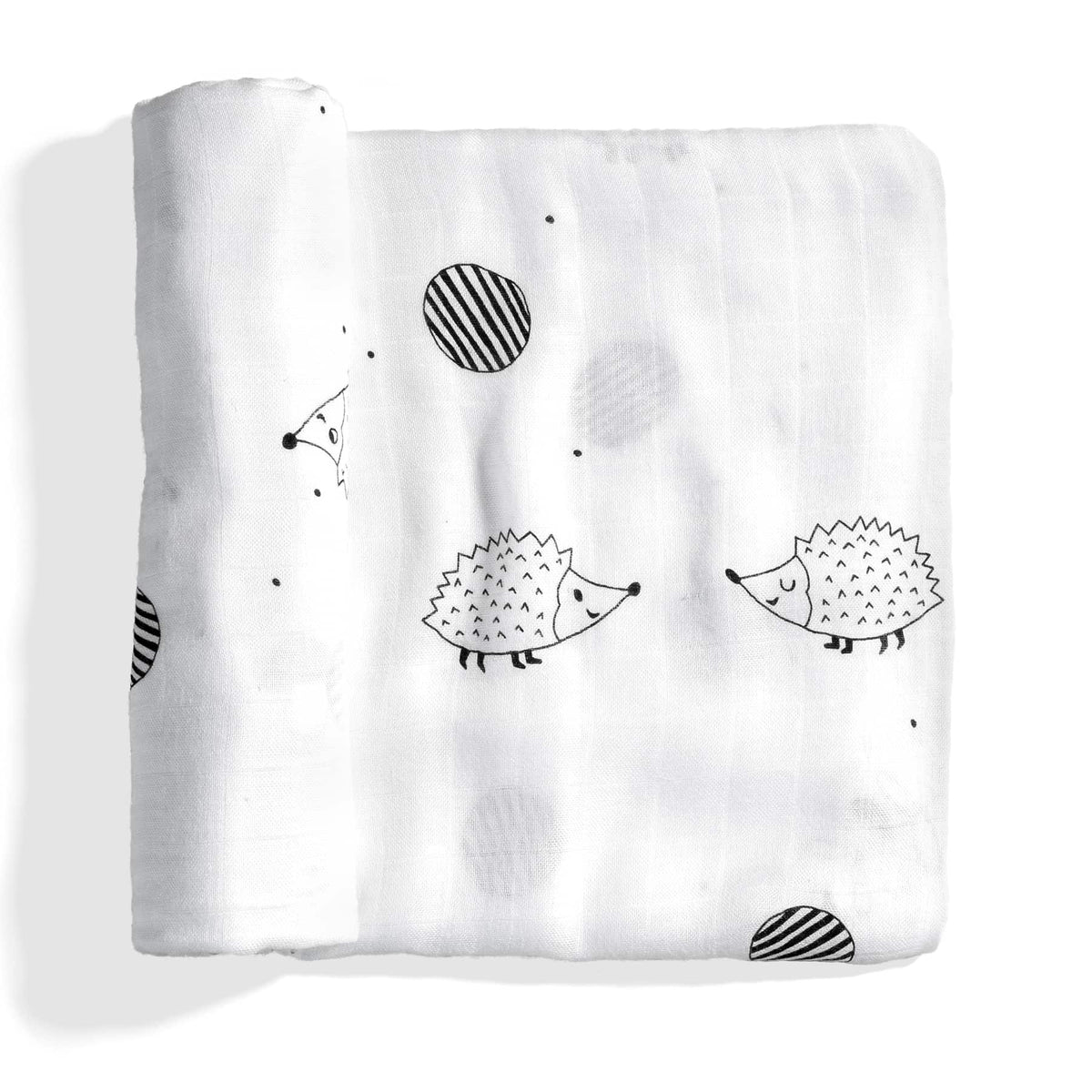 Hedgehog and mushrooms bamboo swaddle in - Swaddle photo