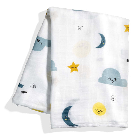 Crib Sheet & Swaddle Baby Gift Set - Moon's Birthday in - photo