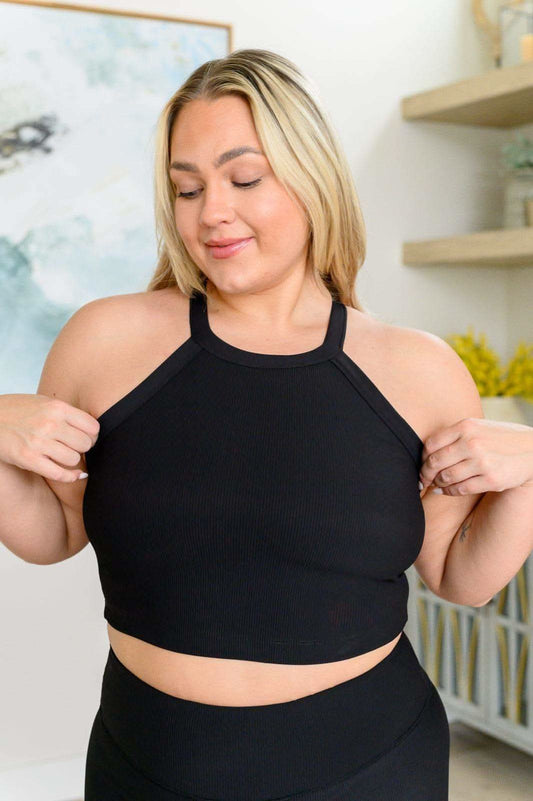 Sweet Thang Cropped Tank in Black in - Activewear photo