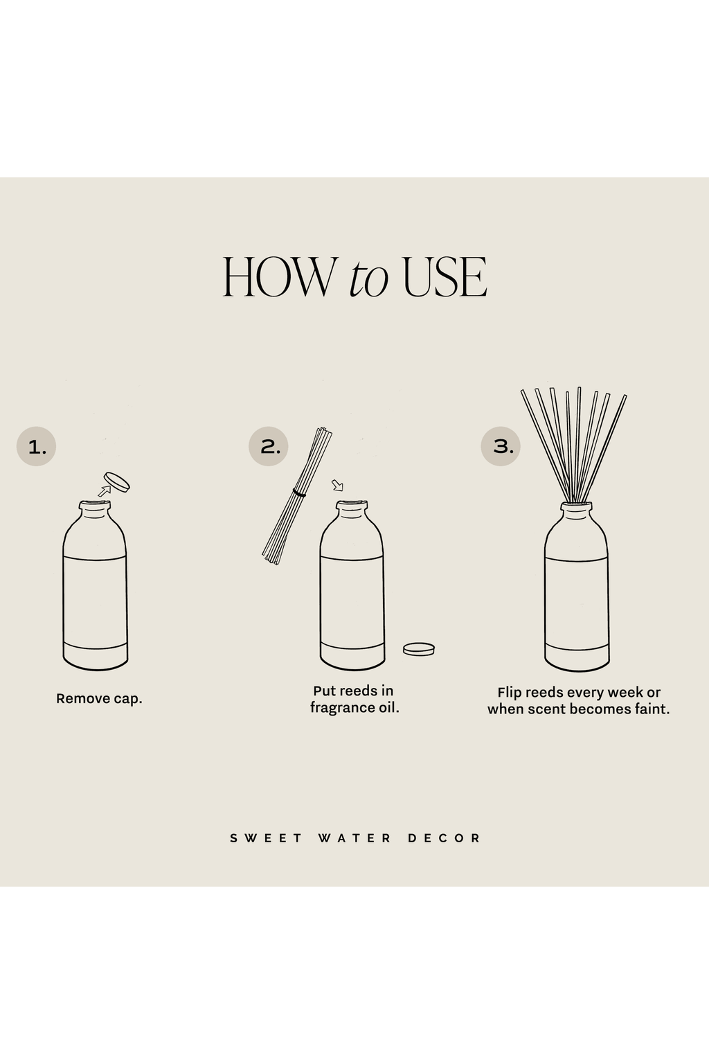 Sweet Water Decor Cashmere and Vanilla Amber Reed Diffuser - SwagglyLife Home & Fashion