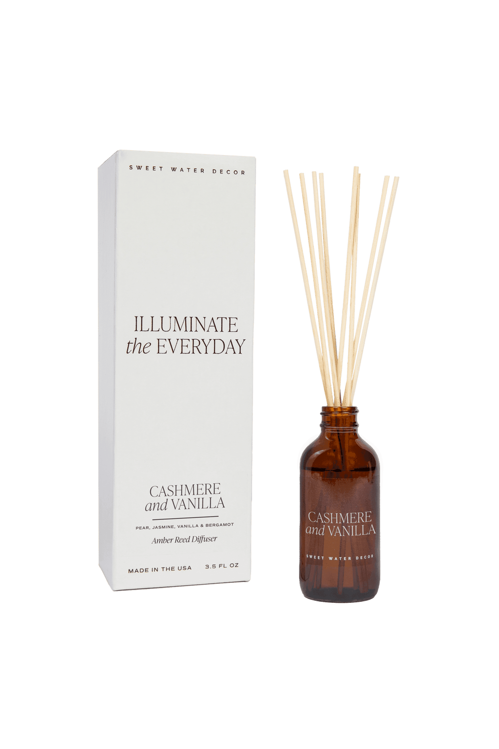 Sweet Water Decor Cashmere and Vanilla Amber Reed Diffuser - SwagglyLife Home & Fashion