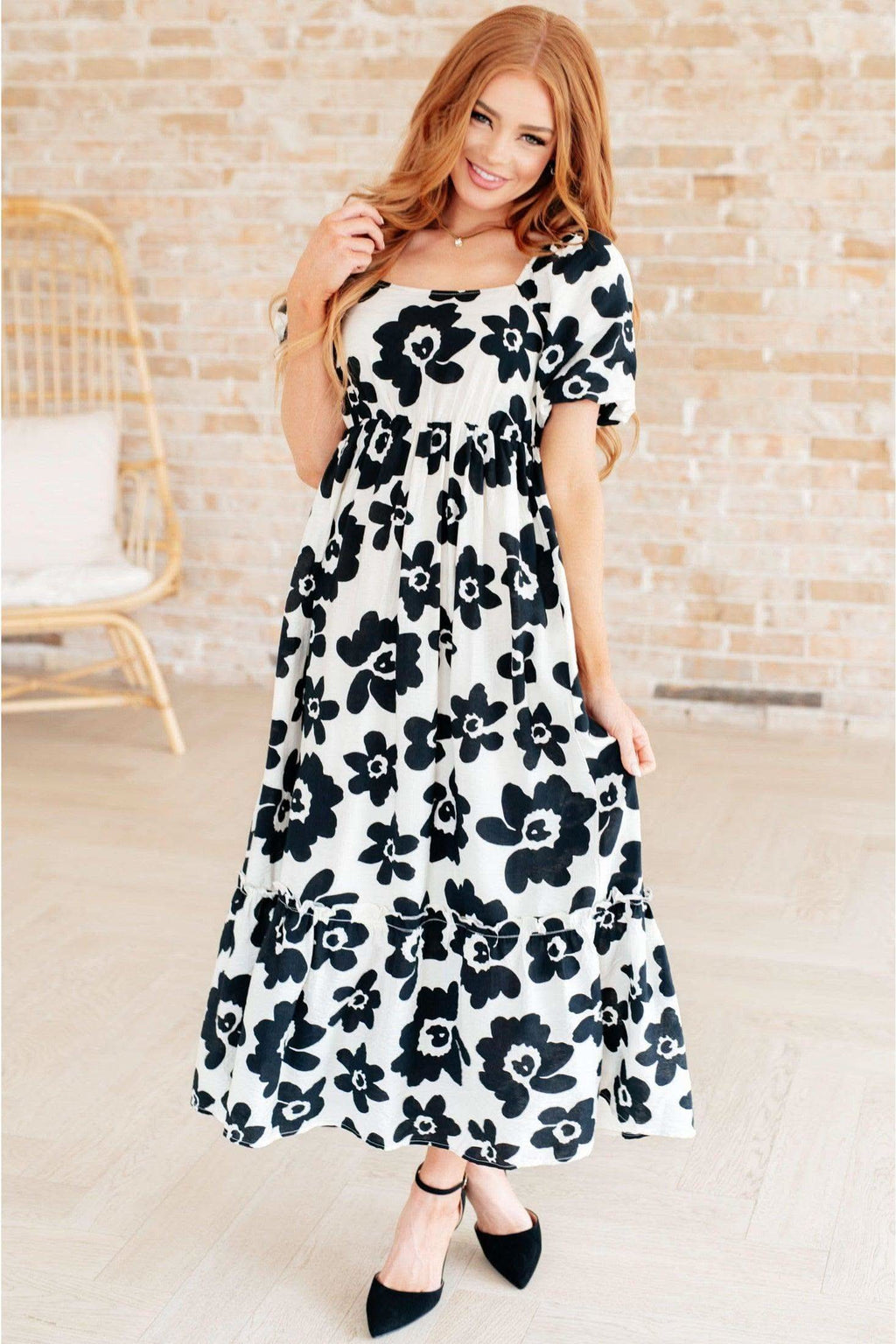 The Hot Topic Square Neck Floral Dress - SwagglyLife Home & Fashion