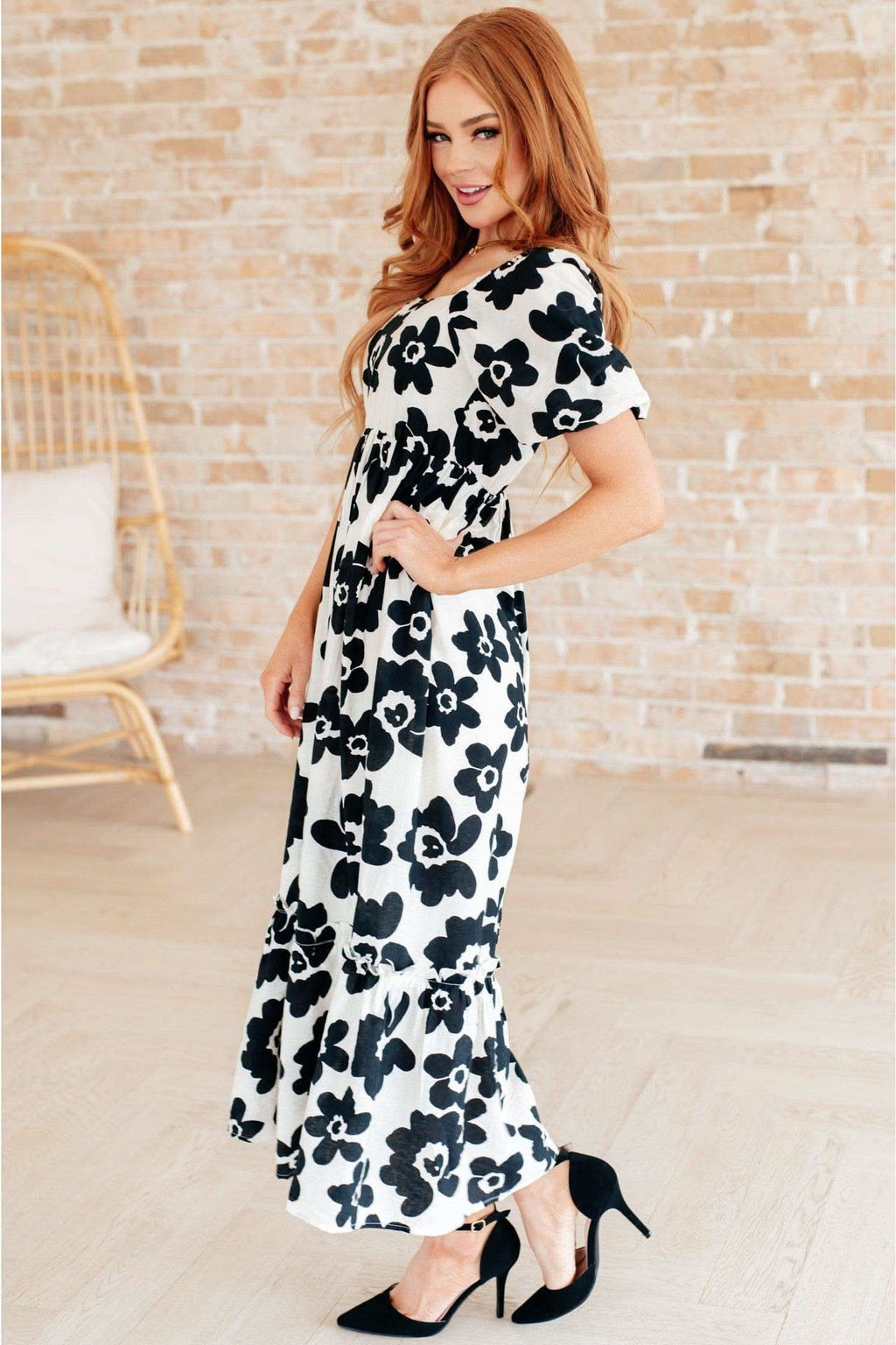 The Hot Topic Square Neck Floral Dress - SwagglyLife Home & Fashion