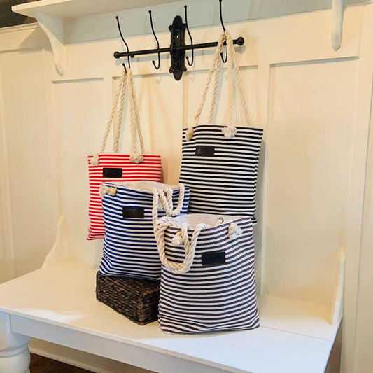 Striped Canvas Tote Bag in - Bags photo