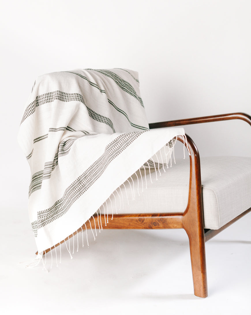 Aden Cotton Throw Blanket in - Blankets photo