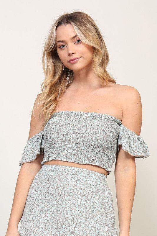 TIMING Patty Off The Shoulder Floral Set in - Outfit Sets photo