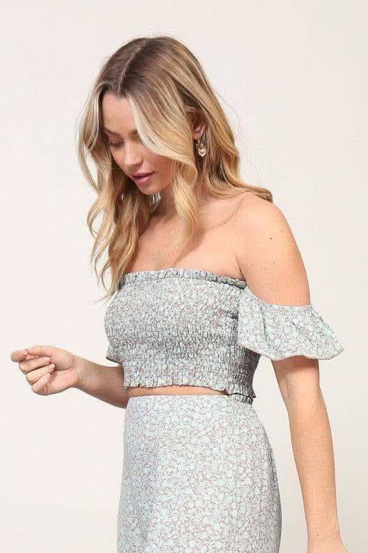 TIMING Patty Off The Shoulder Floral Set - SwagglyLife Home & Fashion