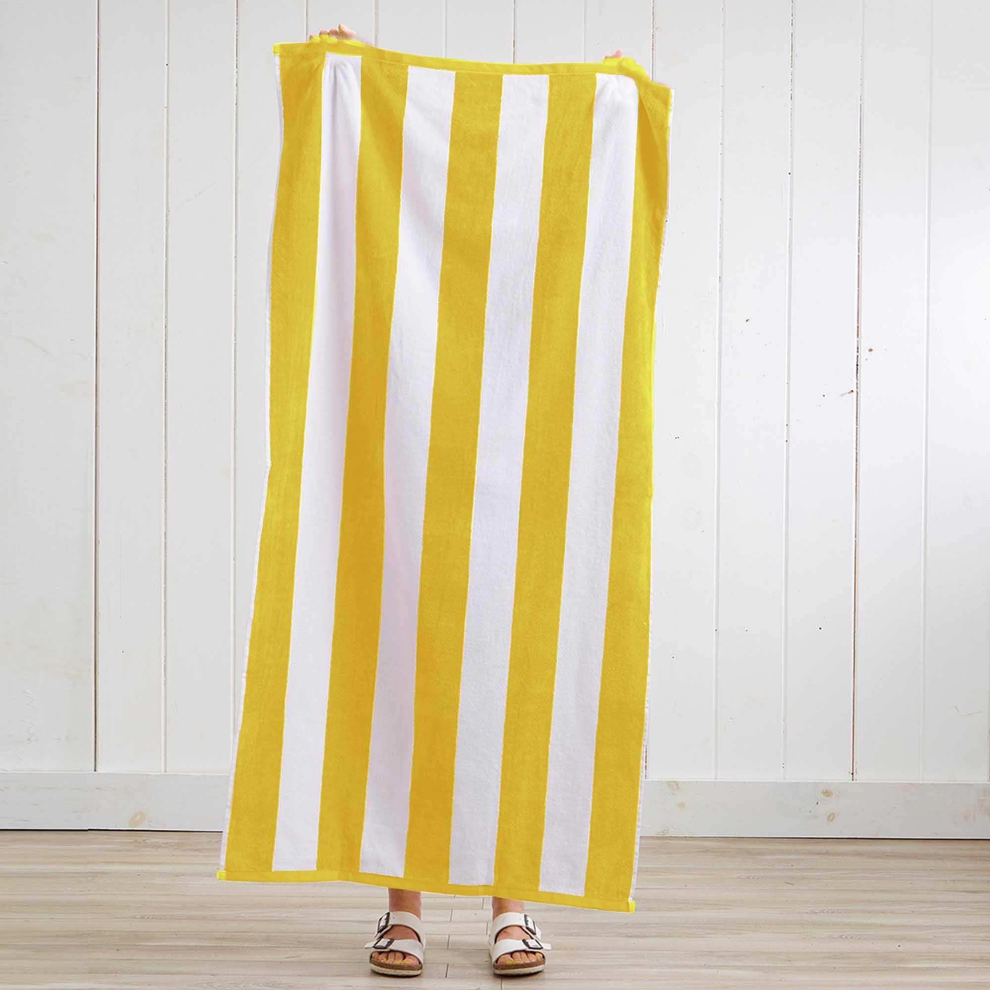 Cotton Velour Cabana Stripe Beach Towel - Novia Collection - SwagglyLife Home & Fashion