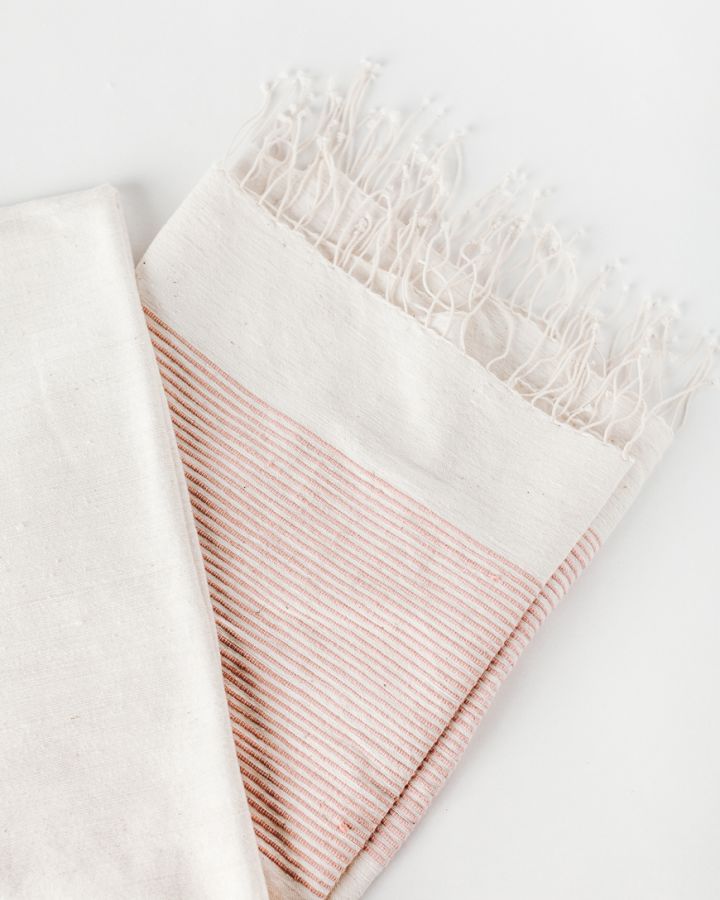 Riviera Cotton Tablecloth in Blush - Tablecloths photo