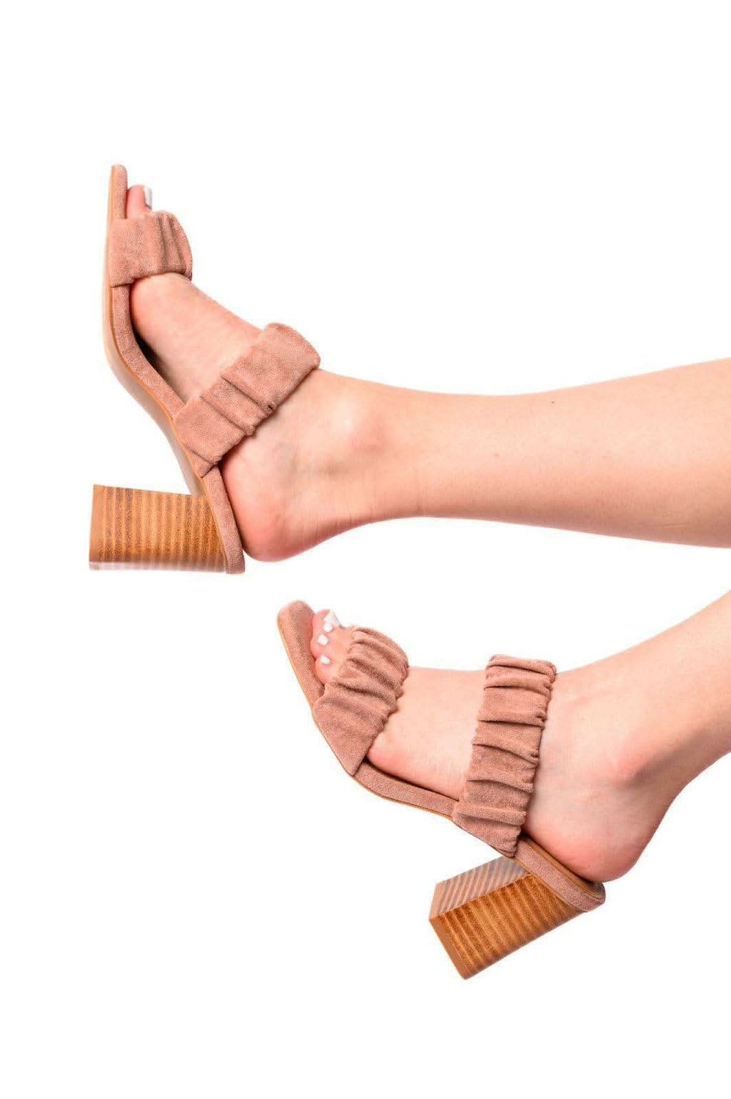 Tropic Like it's Hot Heels in Blush Suede - SwagglyLife Home & Fashion