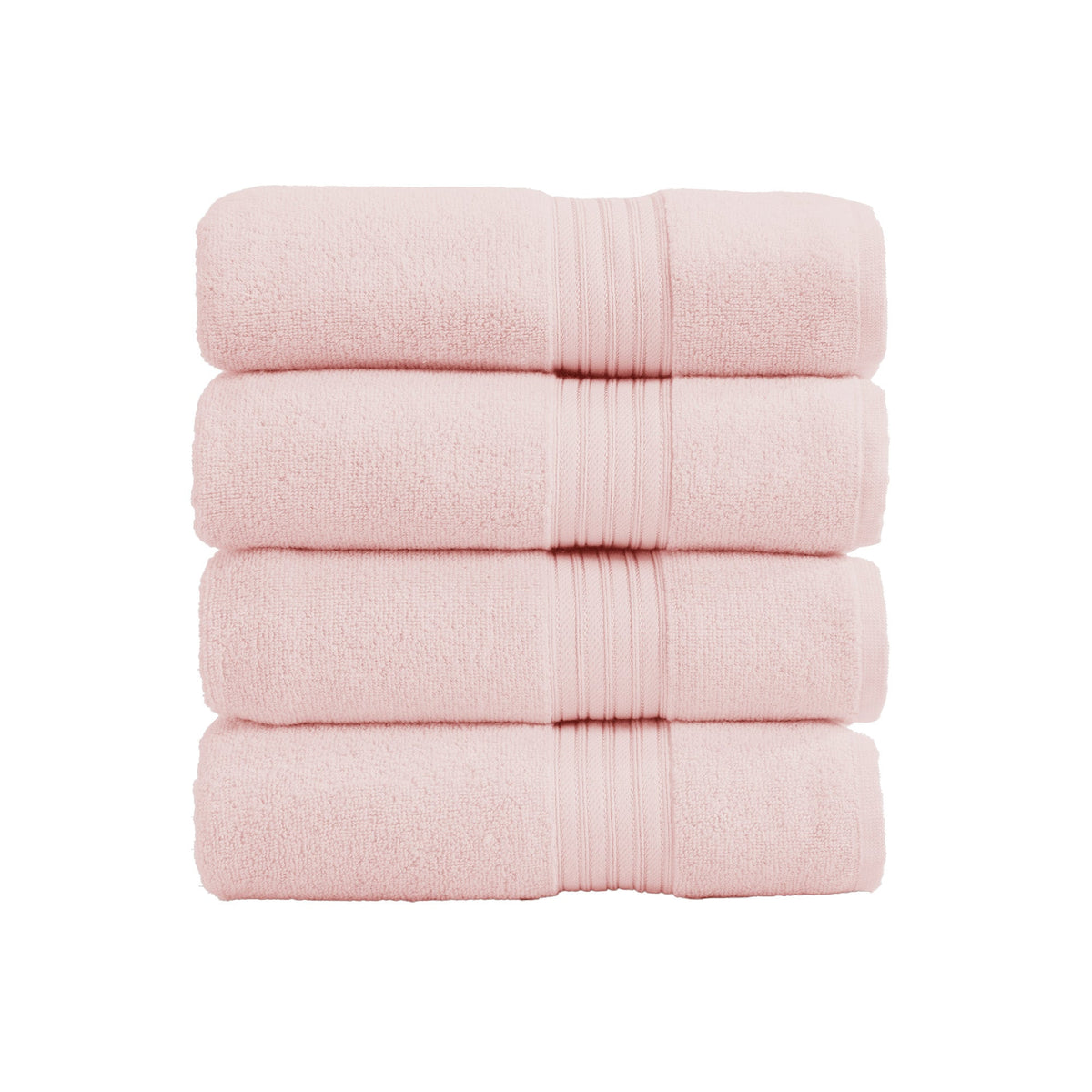 Cotton Terry Bath Towel Set - Cooper Collection - Bath Towel (Pack of 4) Pink | SwagglyLife