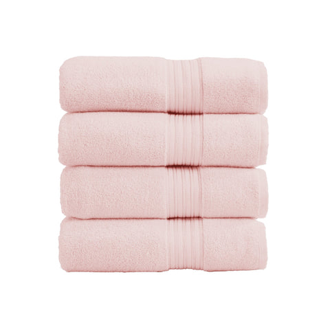 Cotton Terry Bath Towel Set - Cooper Collection in Bath Towel (Pack of 4) Pink - photo