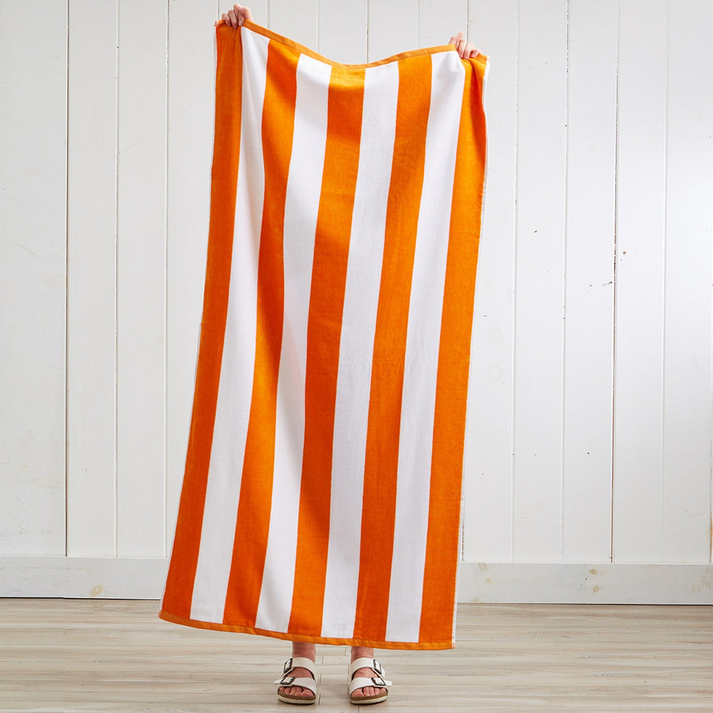 Cotton Velour Cabana Stripe Beach Towel - Novia Collection in - photo