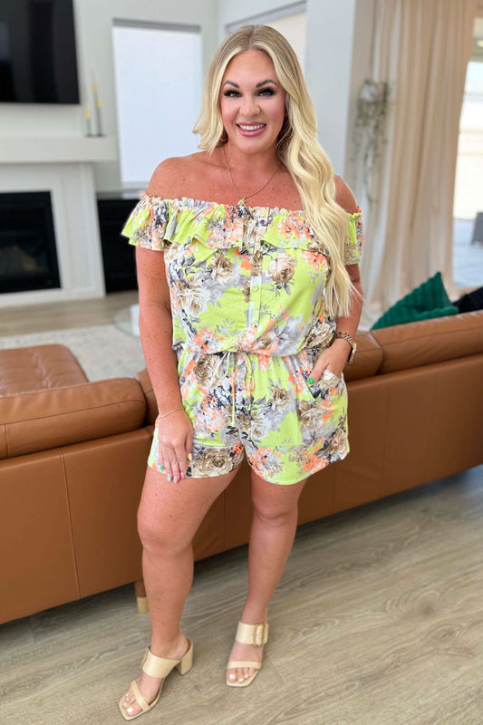 Until I Found You Off Shoulder Romper in Floral in - Jumpsuits & Rompers photo