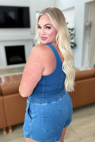 Urban Blues Scoop Neck Top in Light Denim - SwagglyLife Home & Fashion